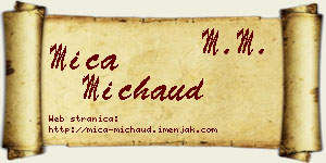 Mića Michaud vizit kartica